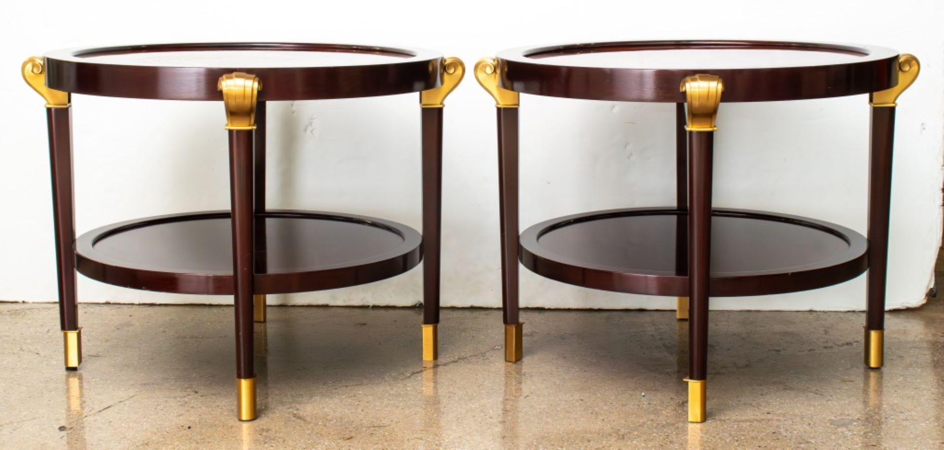Art Deco Revival Round End Tables, Pair For Sale 4