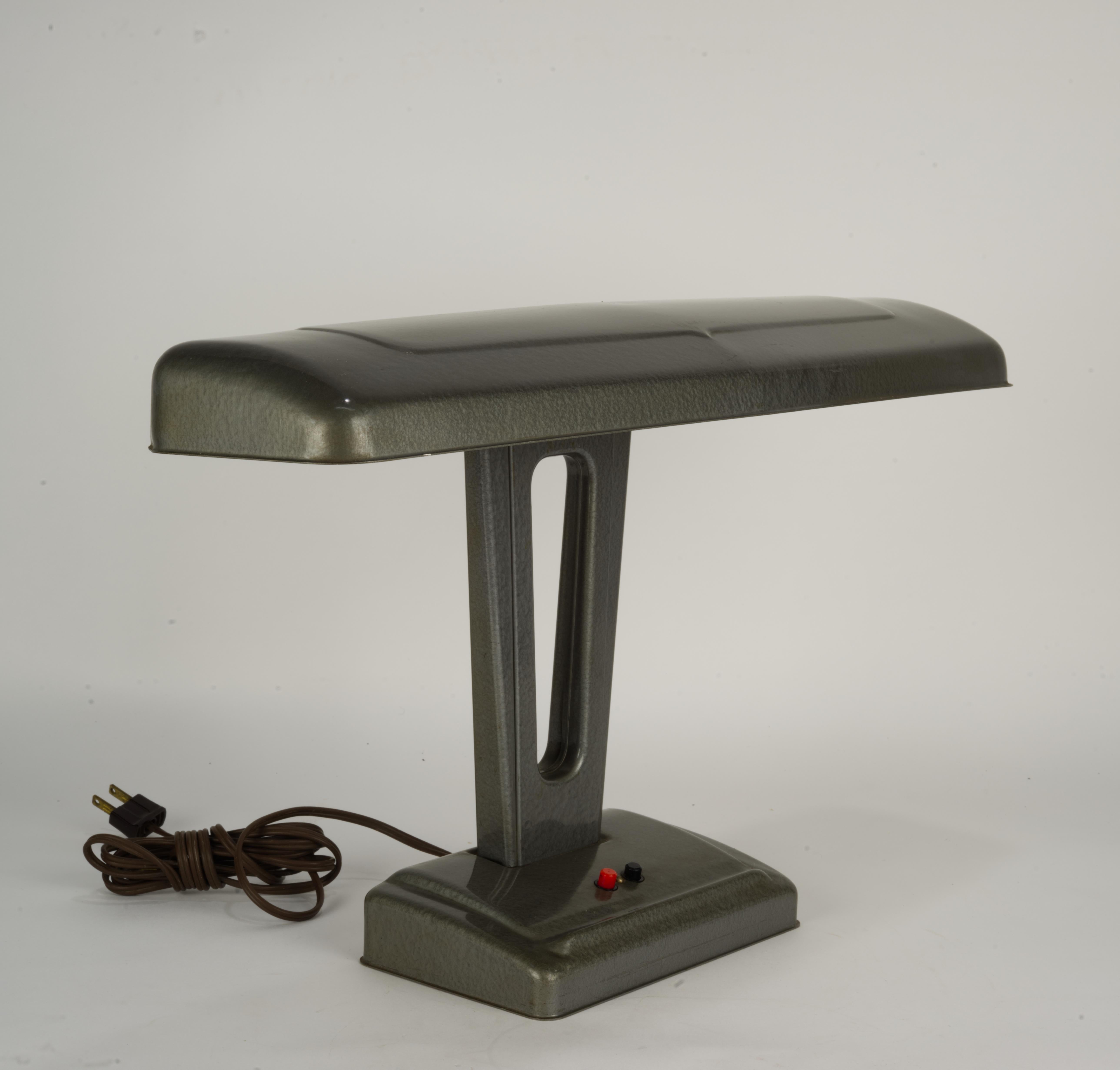 Steel Art Deco revival Table lamp For Sale