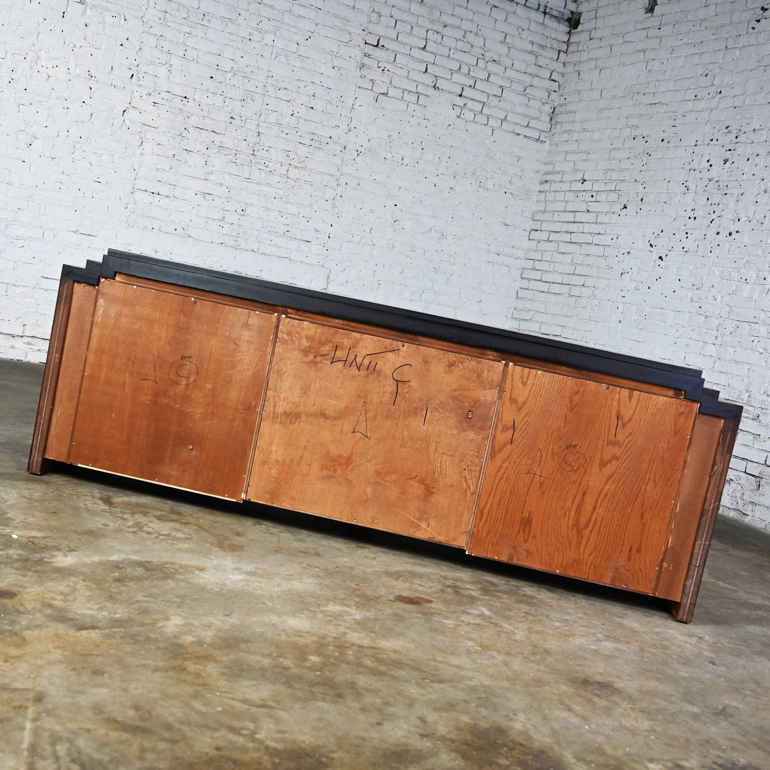 Art Deco Revival to Postmodern Custom Mahogany Credenza Sideboard Buffet Cabinet 15