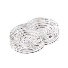 Art Deco Revival Translucent Channeled Curvilinear Ashtray/Bowl Signed Rosenthal