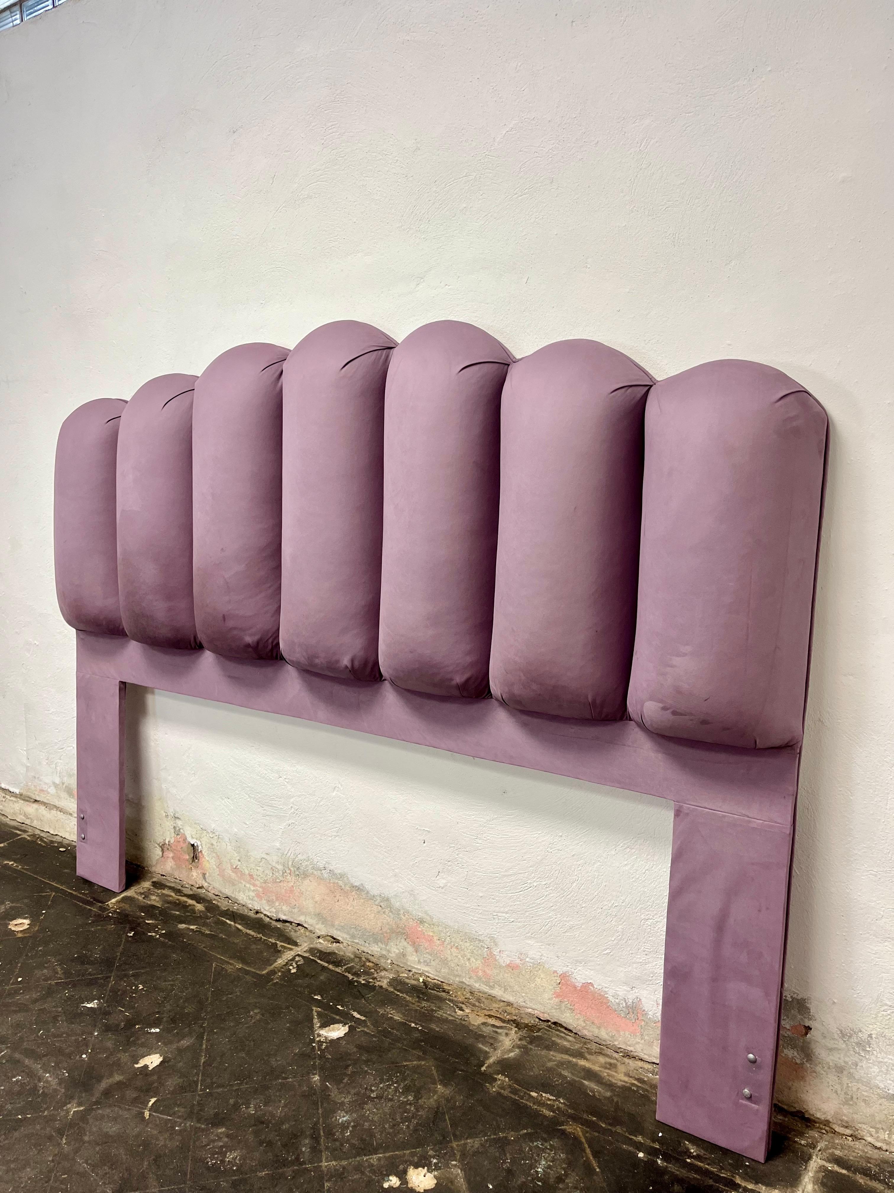 Unknown Art Deco Revival Upholstery California King Size Headboard For Sale