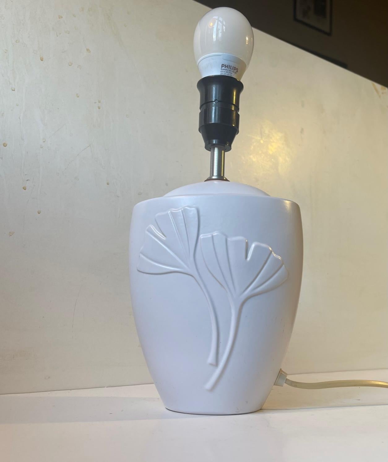 Art Deco Revival White Ceramic Table Lamp from Søholm In Good Condition For Sale In Esbjerg, DK