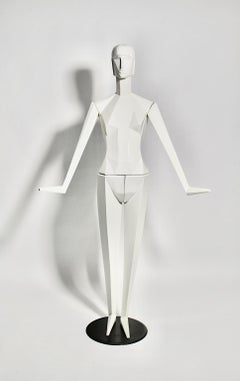 Art Deco Revival White Full Body Vintage Plastic Mannequin, 1980s, France
