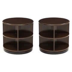 Art Deco Revolving Bookcase Side Tables