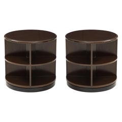 Art Deco Revolving Bookcase Side Tables