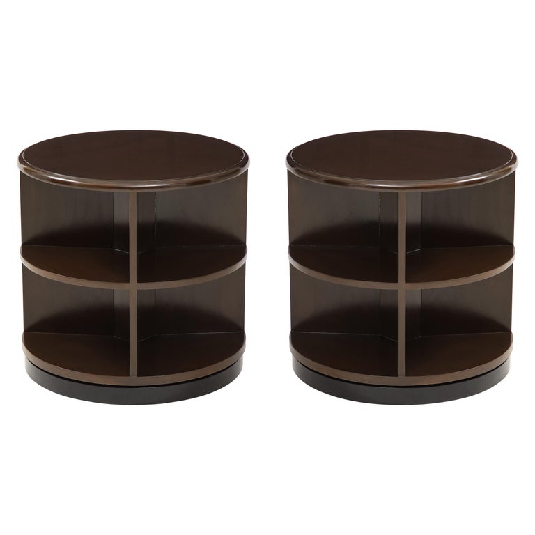 Art Deco Revolving Bookcase Side Tables at 1stDibs