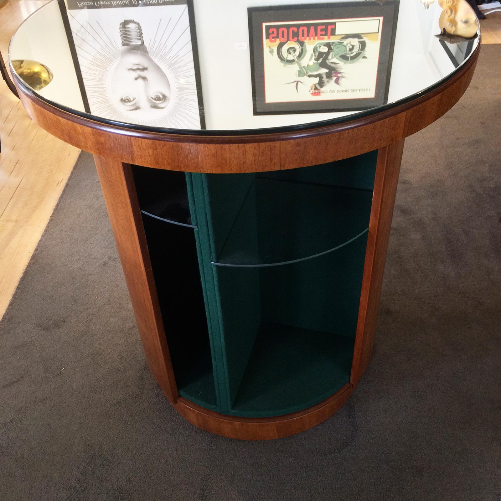 Art Deco Revolving Dry Cocktail Bar or Whisky Cabinet In Good Condition In Daylesford, Victoria