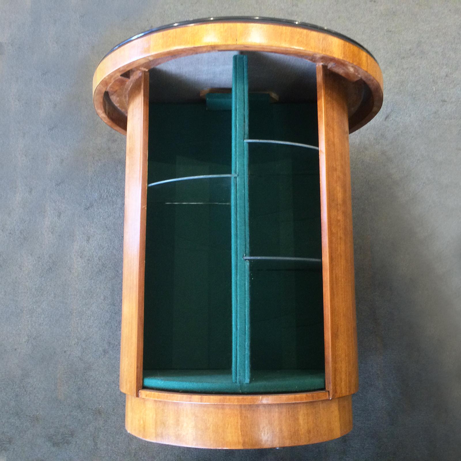 Art Deco Revolving Dry Cocktail Bar or Whisky Cabinet 1