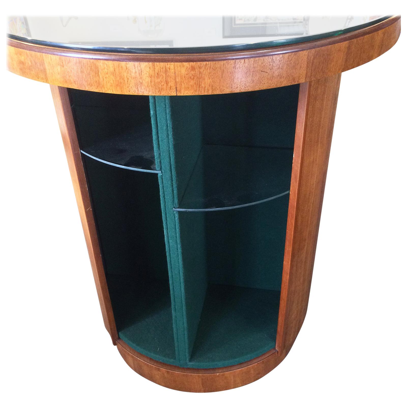 Art Deco Revolving Dry Cocktail Bar or Whisky Cabinet