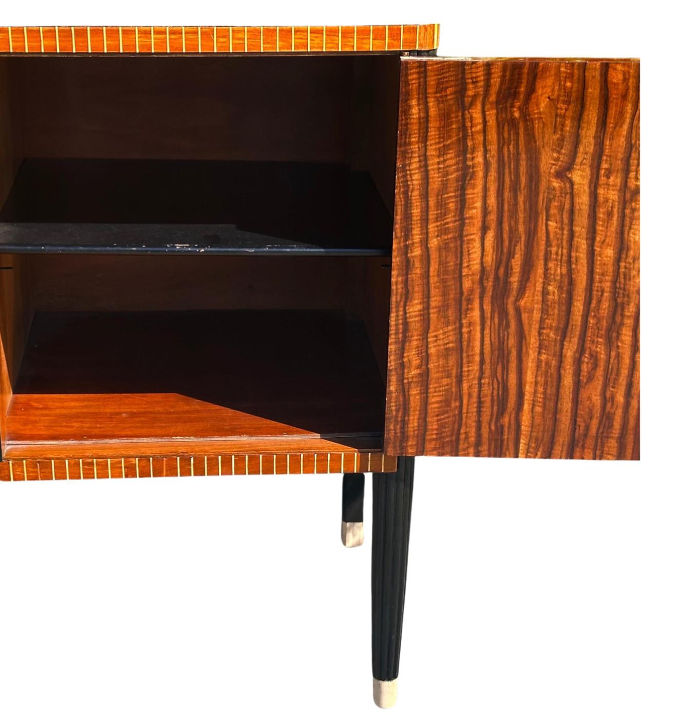 Art Deco Rhulmann Style Macassar Ebony Credenza Sideboard 1