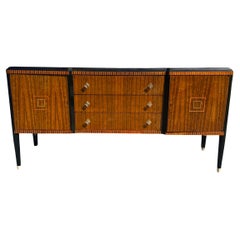 Art Deco Rhulmann Style Macassar Ebony Credenza Sideboard