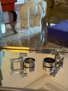 Art Deco Ric & Mac Salt & Pepper Set, Edouard Sandoz, Gallia Christofle, France, 1930