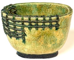 Art Deco Richard Ginori Attrib. to Gio Ponti, Sculptural Net Relief Vase