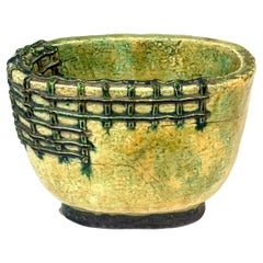 Art Deco Richard Ginori Attrib. to Gio Ponti, Sculptural Net Relief Vase