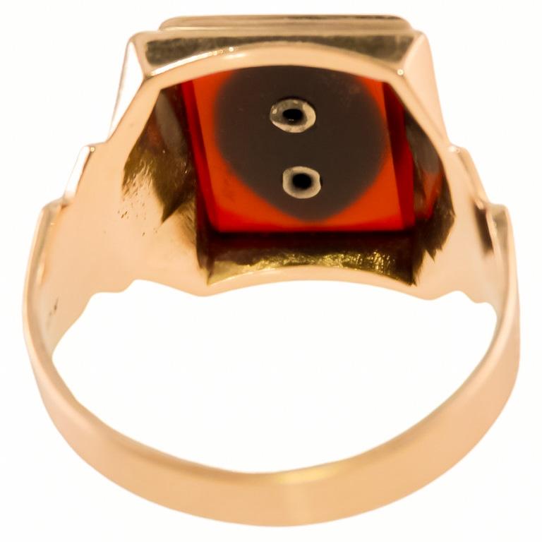 Bague Art Déco 10Kt. École secondaire Olney de Philadelphie en or jaune, 1941, taille 8 en vente 6