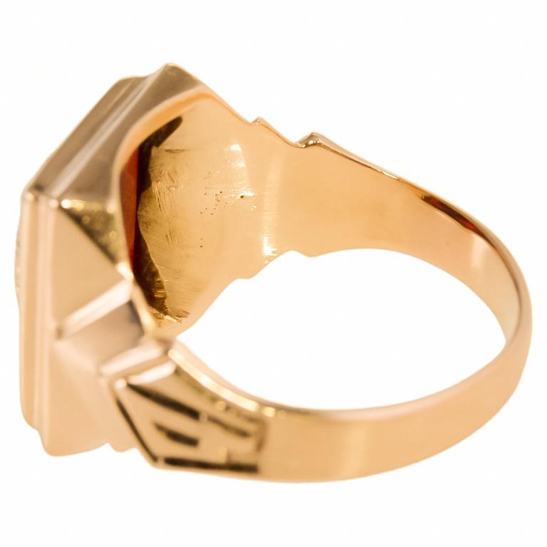 Art Deco Ring 10Kt. Yellow Gold Philadelphia Olney High School, 1941 Size 8 For Sale 4