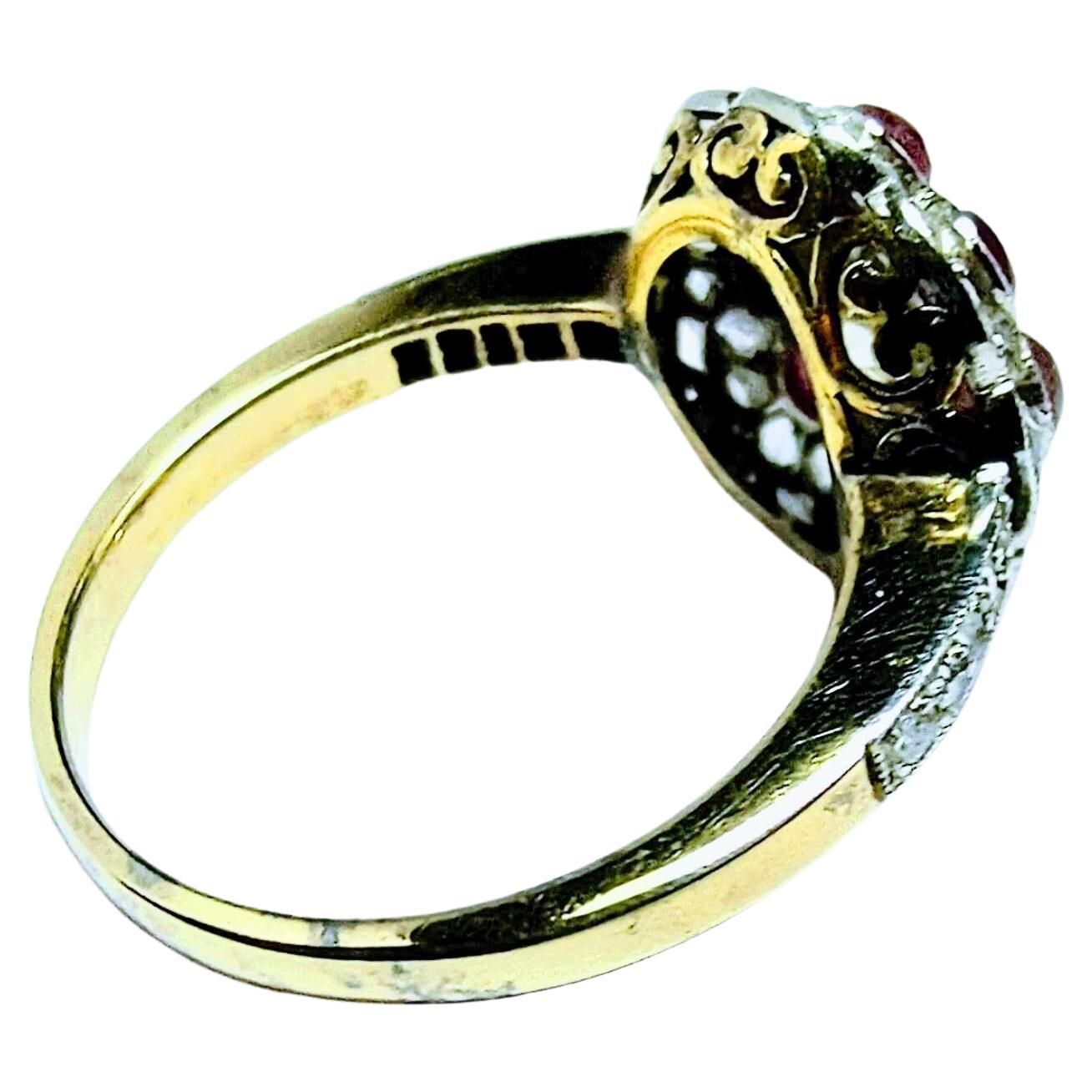 Vintage Art Deco Ring 1930s Briliant Cut Diamond 1 Carat Yellow Gold 18K Pt  For Sale 1