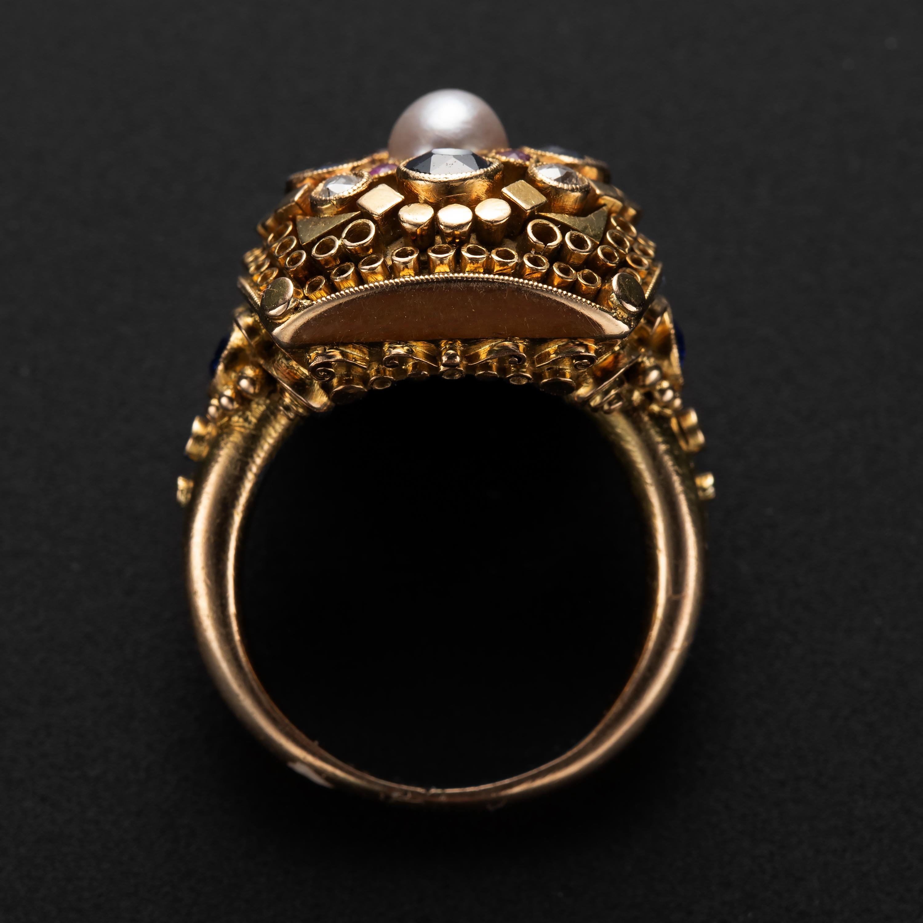 Women's or Men's Art Deco Ring by Elmar Seidler