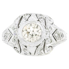 Used Art Deco Ring Diamond-Set Platinum Ring