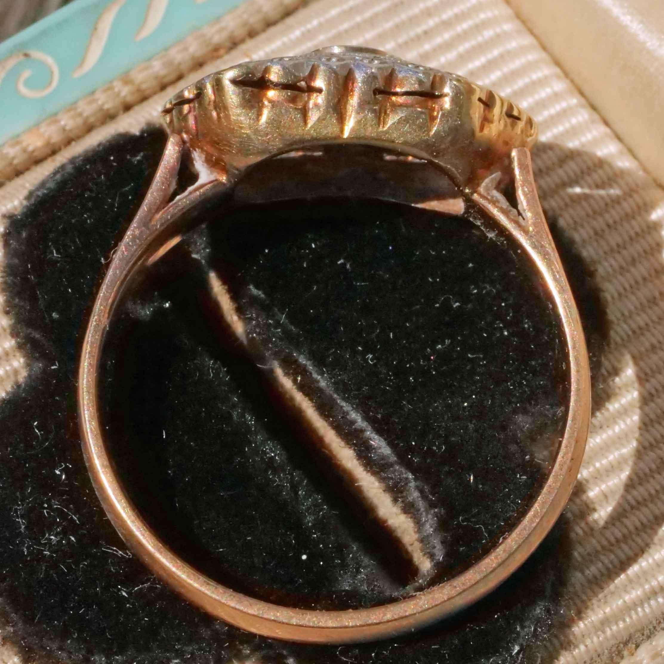 da uomo o donna Anello Art Deco Diamanti per un totale di 0,22 ct W VS da un'abbagliante Storia del 1930-40 in vendita