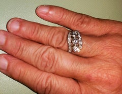 Bague Art Déco Or 585 Diamants 0.80 Carat Vienne Autriche, circa 1930