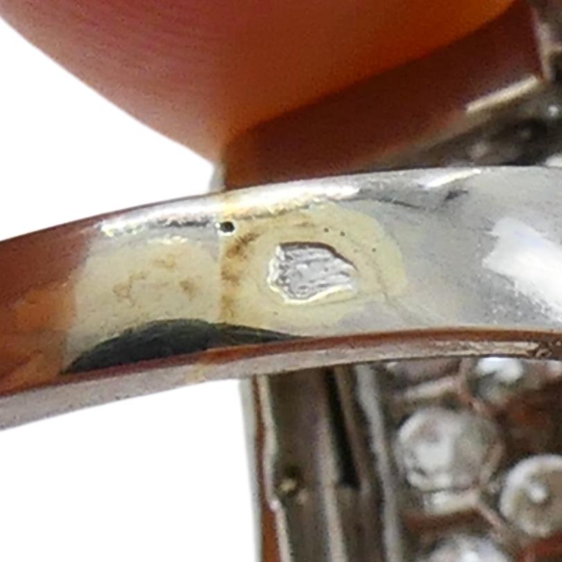 Anello Art Deco in platino con diamante vecchio taglio europeo Estate Jewelry francese in vendita 2