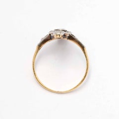 Art Deco ring with old cut diamonds Marquise