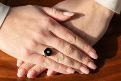 Art Deco ring with onyx and diamond, approx. 0.10ct, Austria, 1920s/1930s