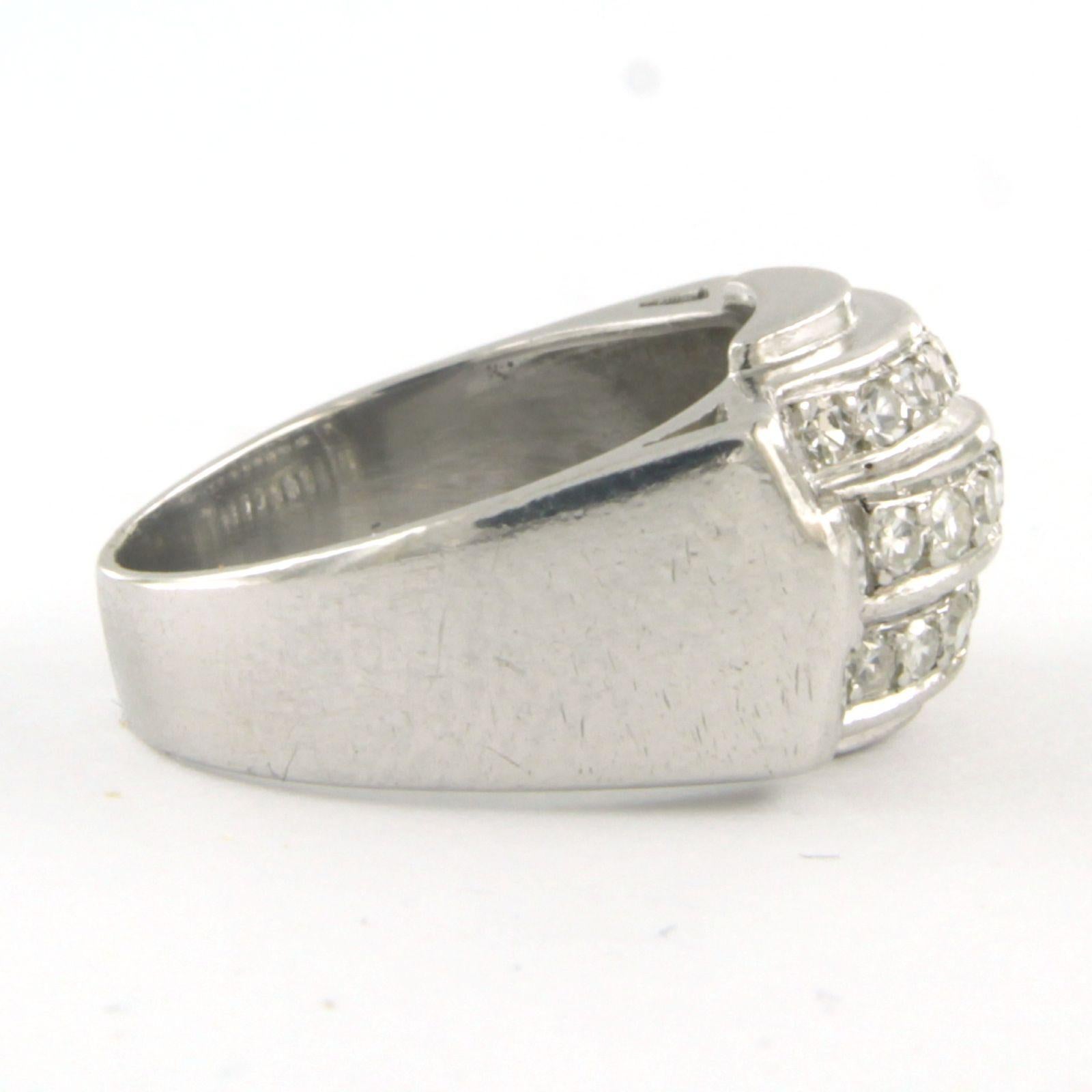 Art Déco Anello ART DECO con diamanti taglio singolo fino a 0,80ct in platino 6,5 grammi in vendita