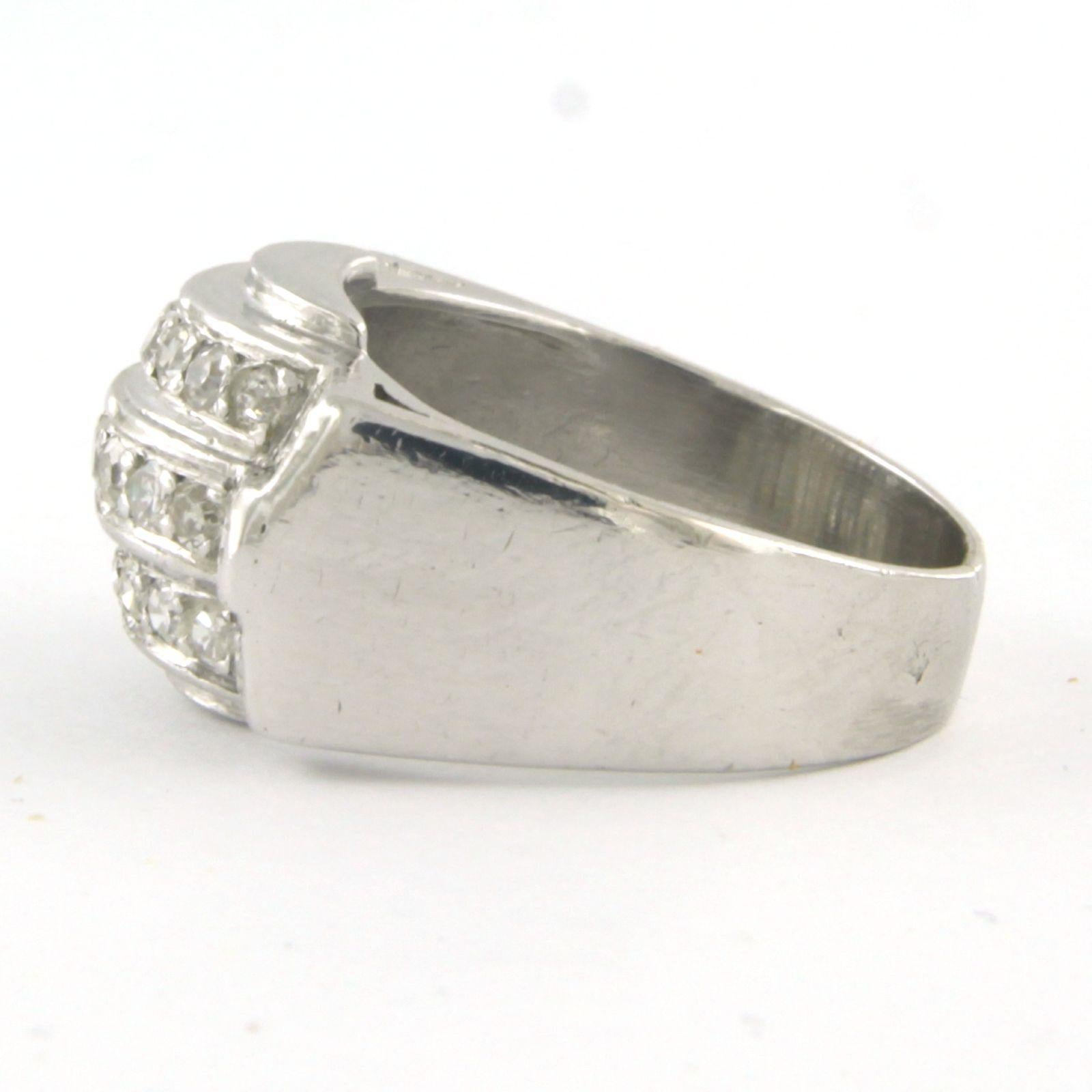Taglio singolo Anello ART DECO con diamanti taglio singolo fino a 0,80ct in platino 6,5 grammi in vendita
