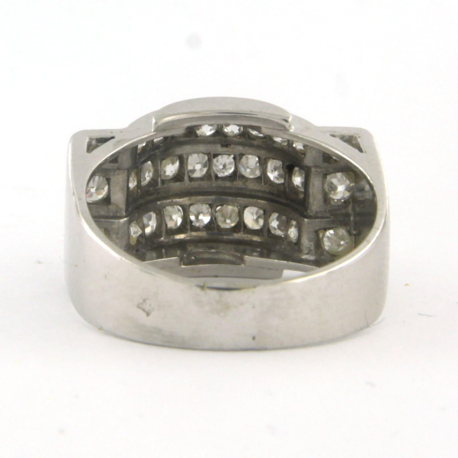 Anello ART DECO con diamanti taglio singolo fino a 0,80ct in platino 6,5 grammi In condizioni ottime in vendita a The Hague, ZH