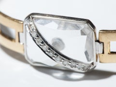 Art Deco Rock Crystal 18 Carat Gold Bracelet