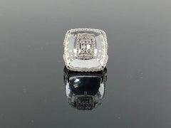 Art-Deco Rock Crystal and Diamond Cocktail Dome Ring