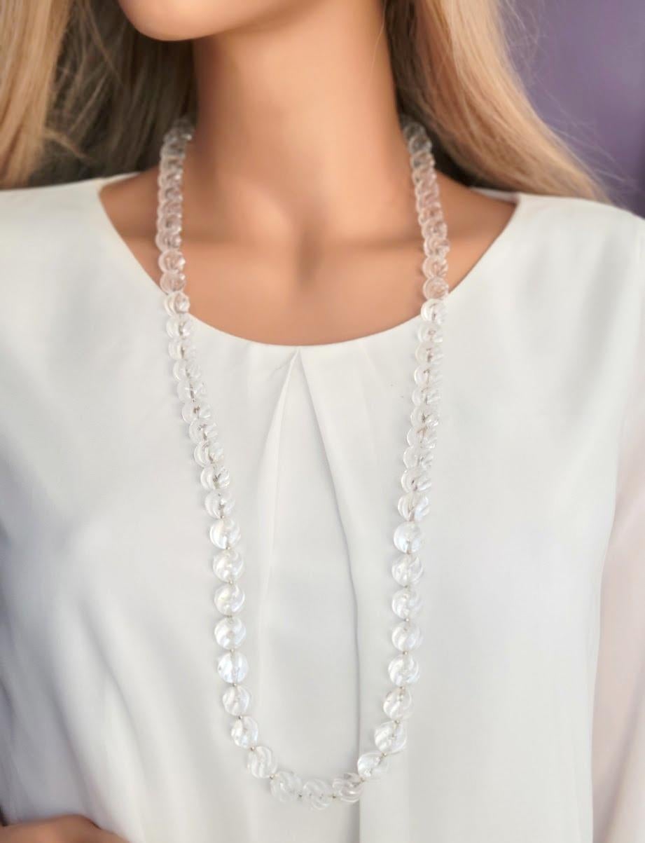 Art Deco Bergkristall-Halskette (Art déco) im Angebot