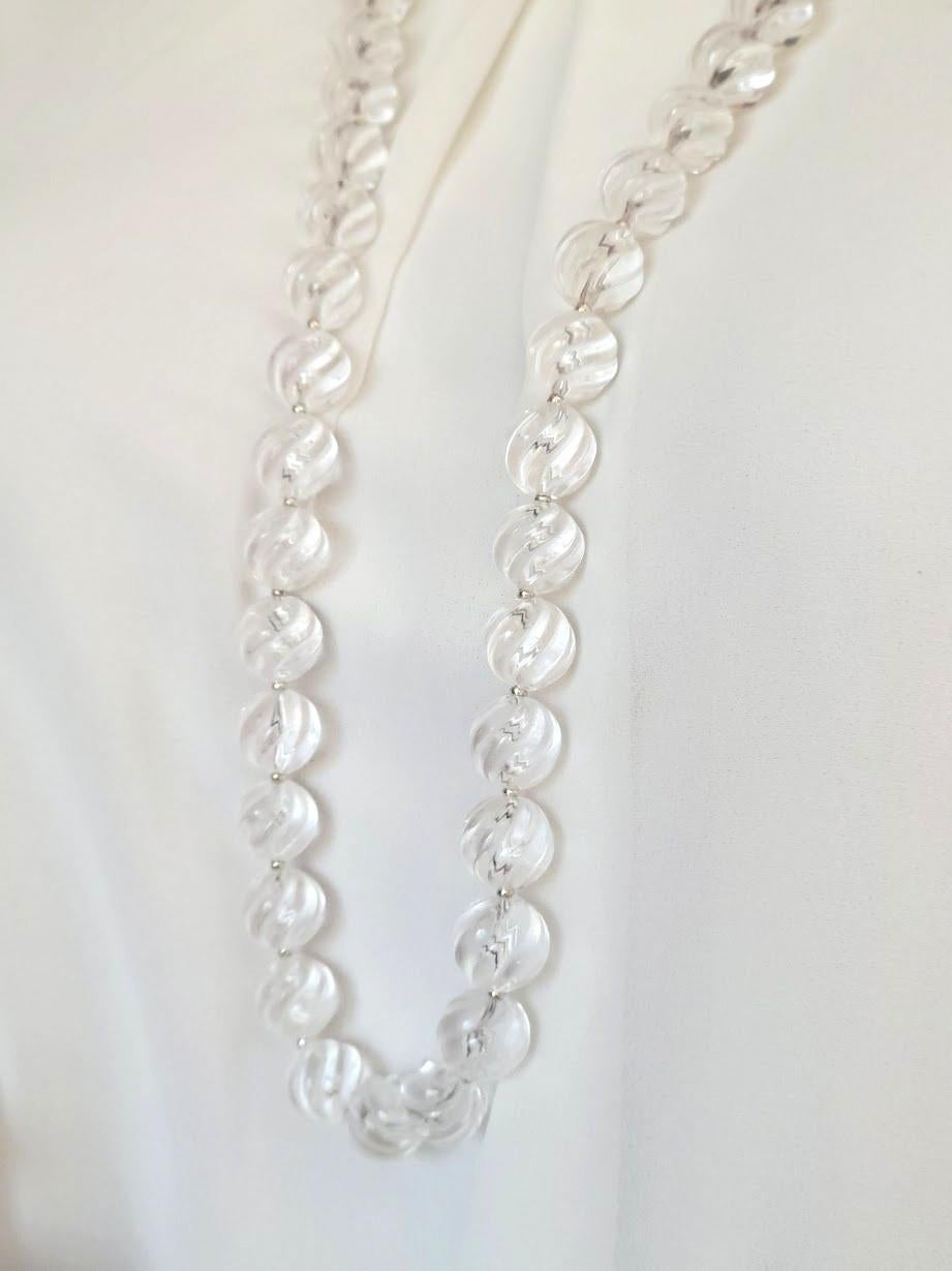 Art Deco Bergkristall-Halskette (Perle) im Angebot