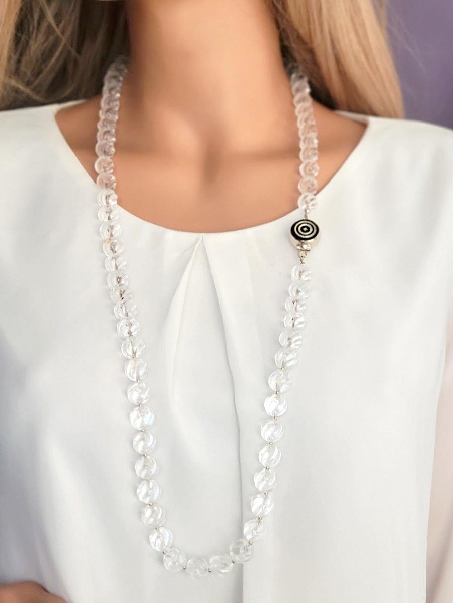 Women's Art Deco Rock Crystal Necklace For Sale