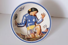 Art Deco Rockwell Kent Salamina Serveware for Vernon Kilns, Collection of Six