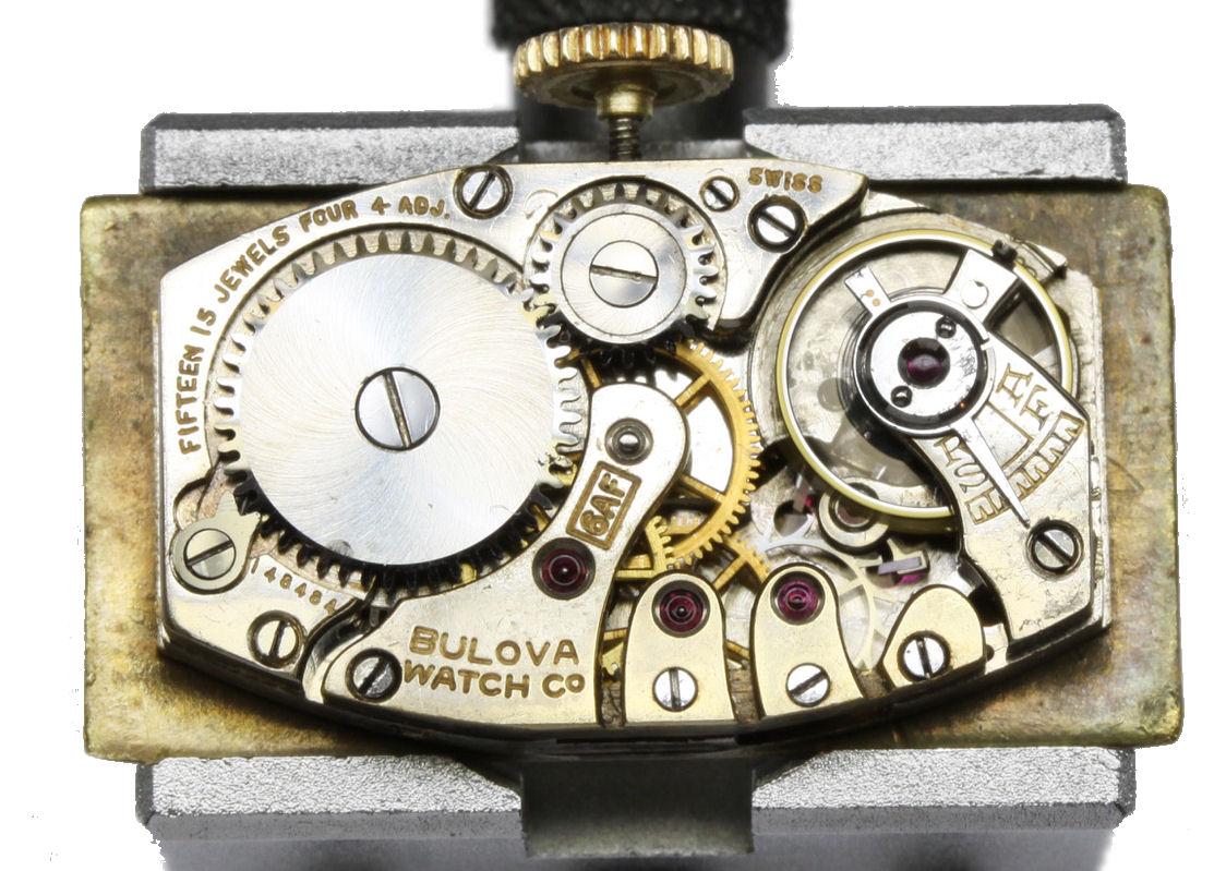 Goldgefüllte Uhr im Art-déco-Stil von Bulova, USA, um 1928 6