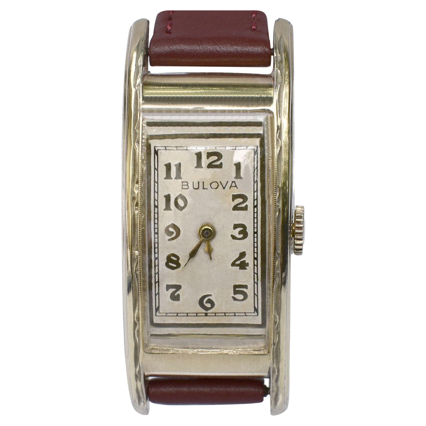 Goldgefüllte Uhr im Art-déco-Stil von Bulova, USA, um 1928