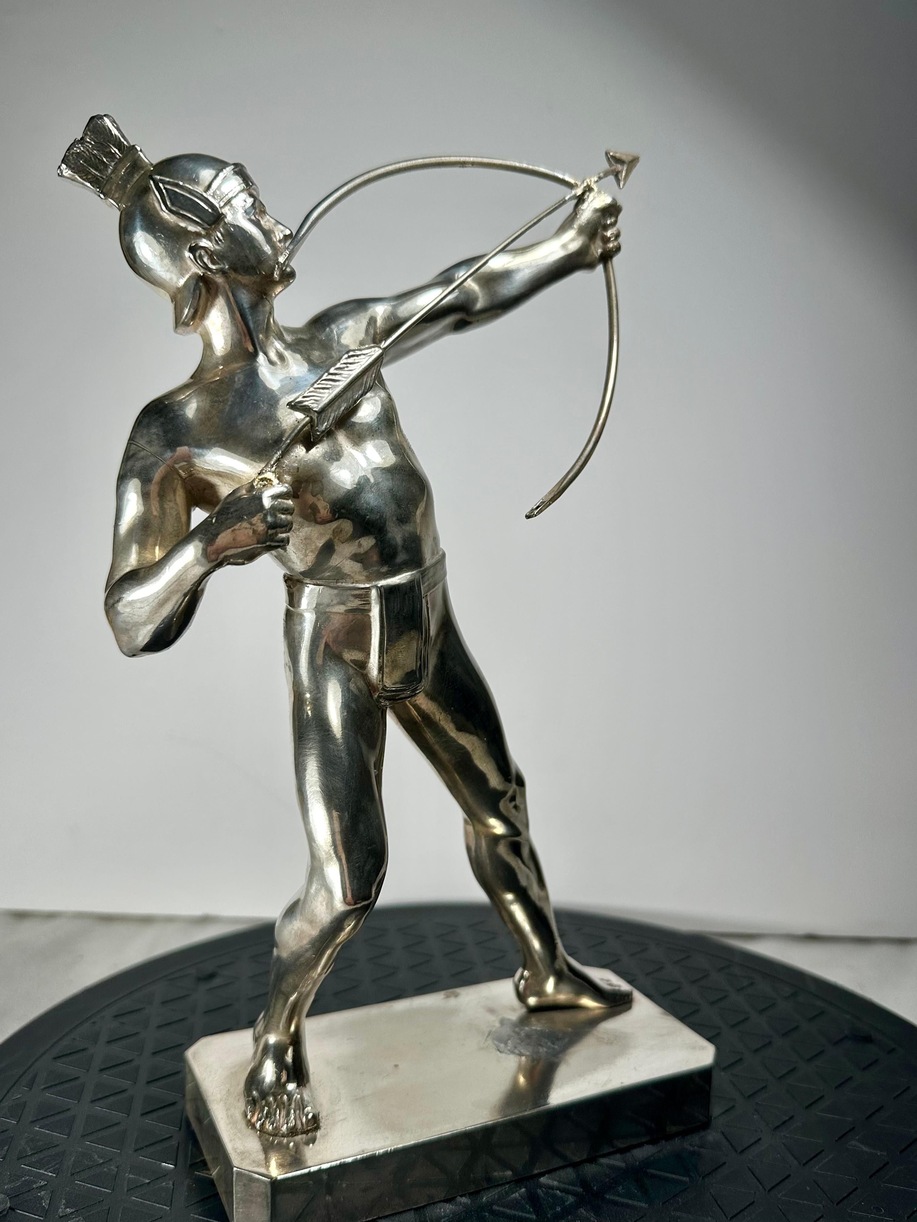 Art Deco Roman Archer Statue by Hermann Eichberg For Sale 3