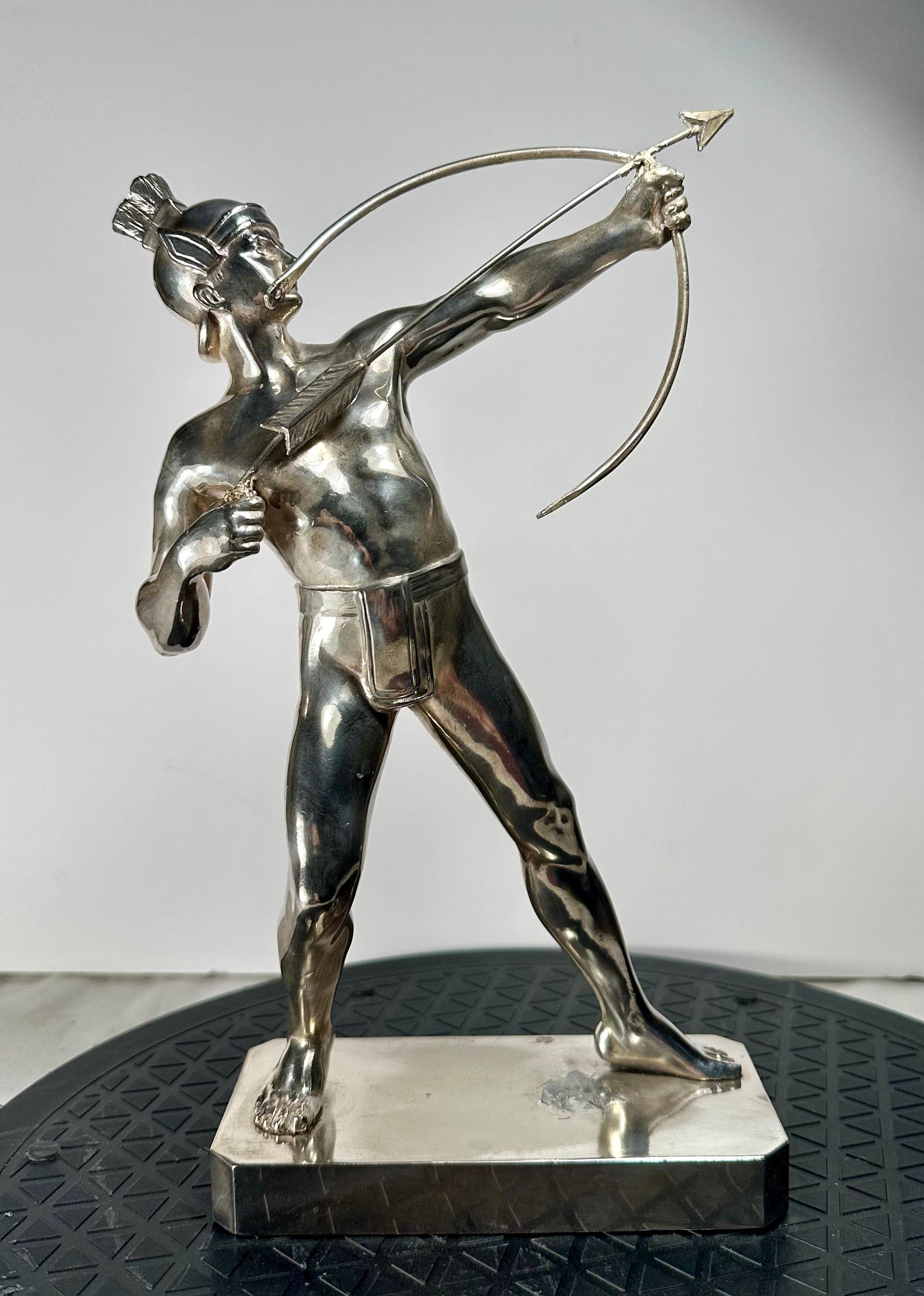 Art Deco Roman Archer Statue by Hermann Eichberg For Sale 5