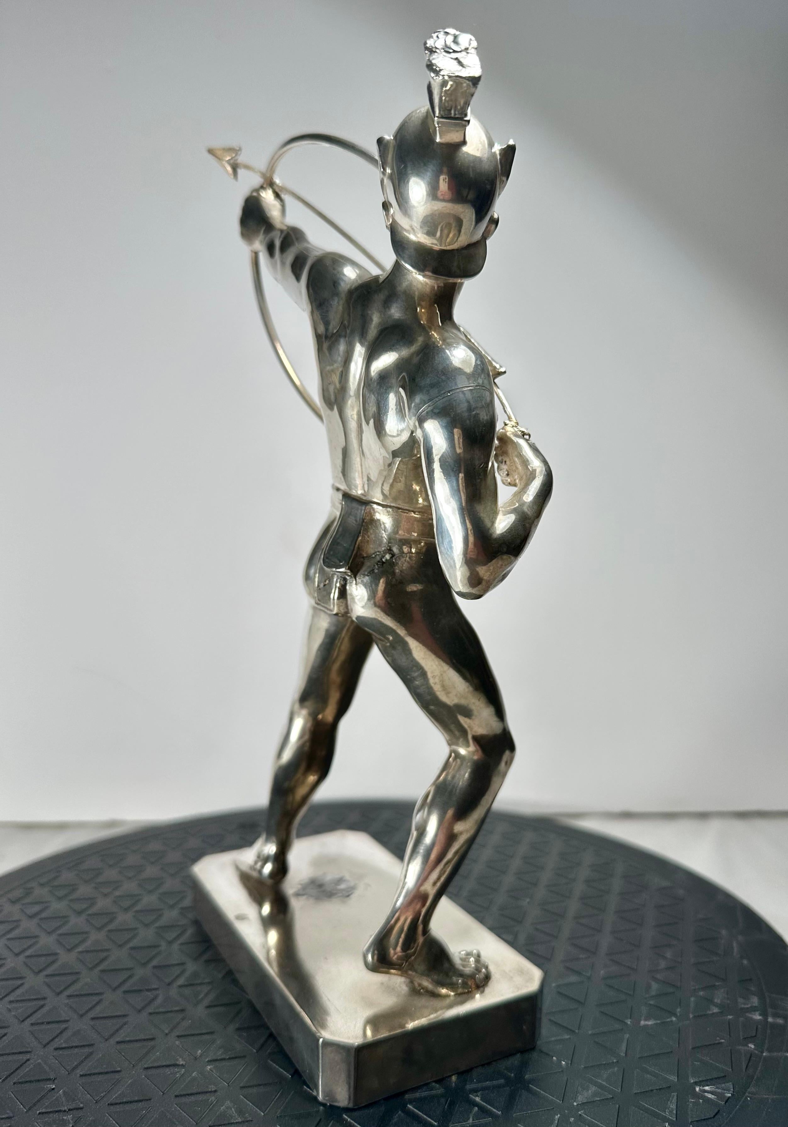 Art Deco Roman Archer Statue by Hermann Eichberg For Sale 9