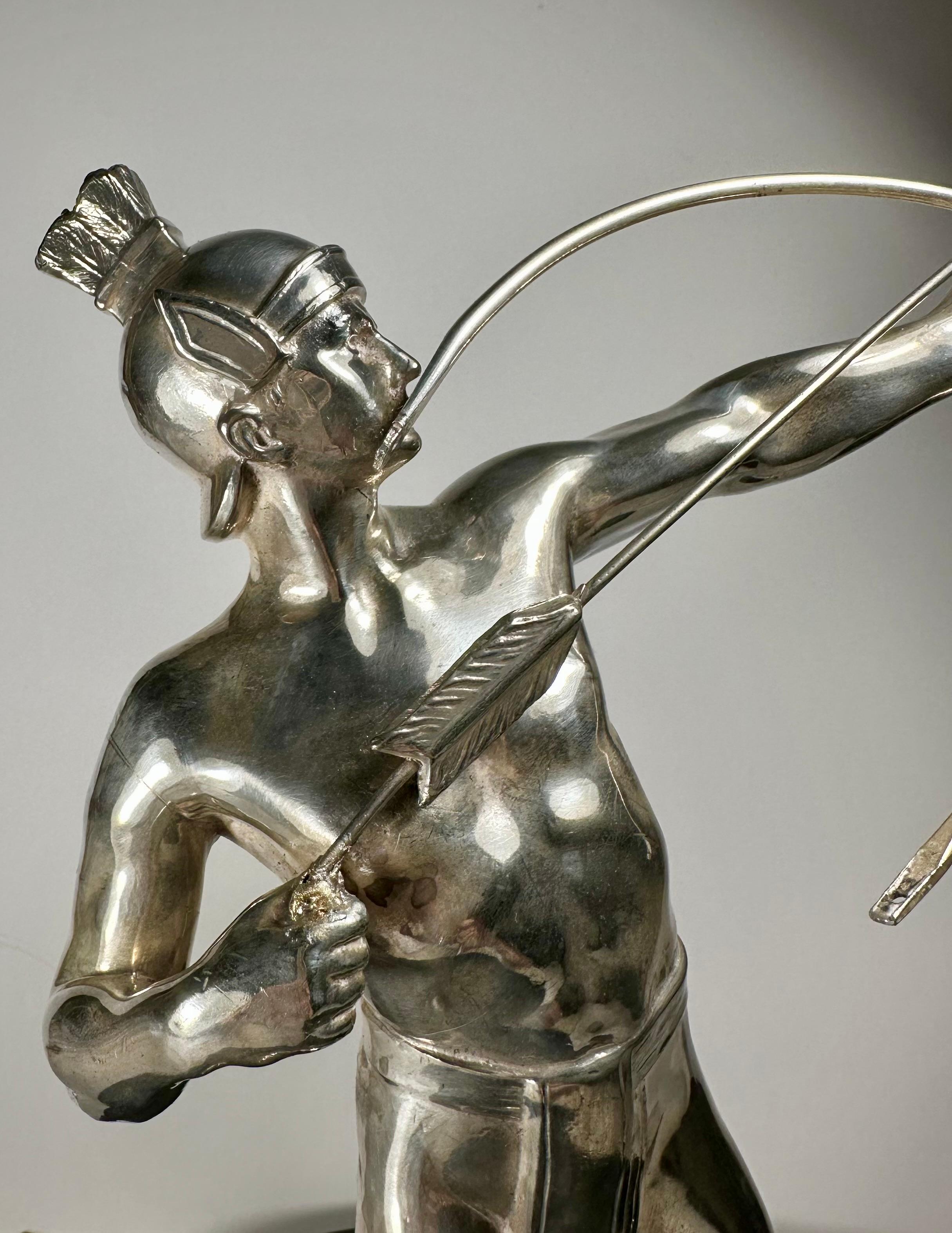 Art Deco Roman Archer Statue by Hermann Eichberg For Sale 10
