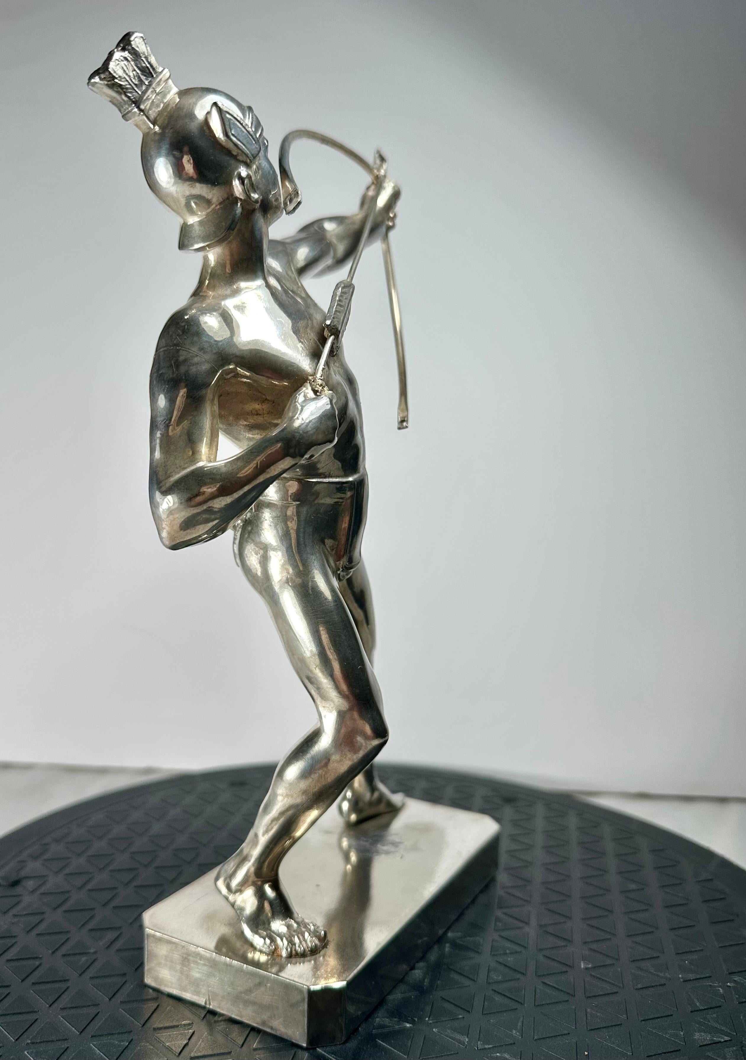 Art Deco Roman Archer Statue by Hermann Eichberg For Sale 11