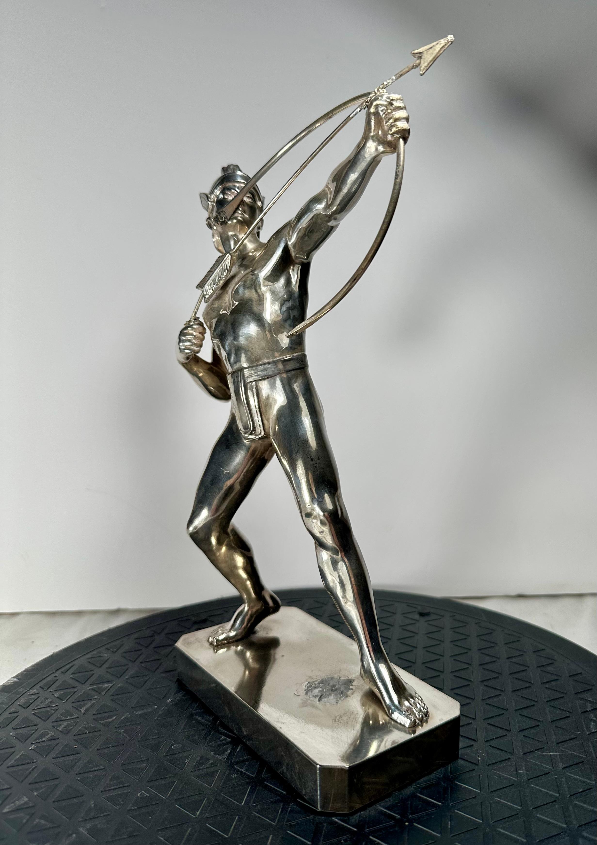 Art Deco Roman Archer Statue by Hermann Eichberg For Sale 13
