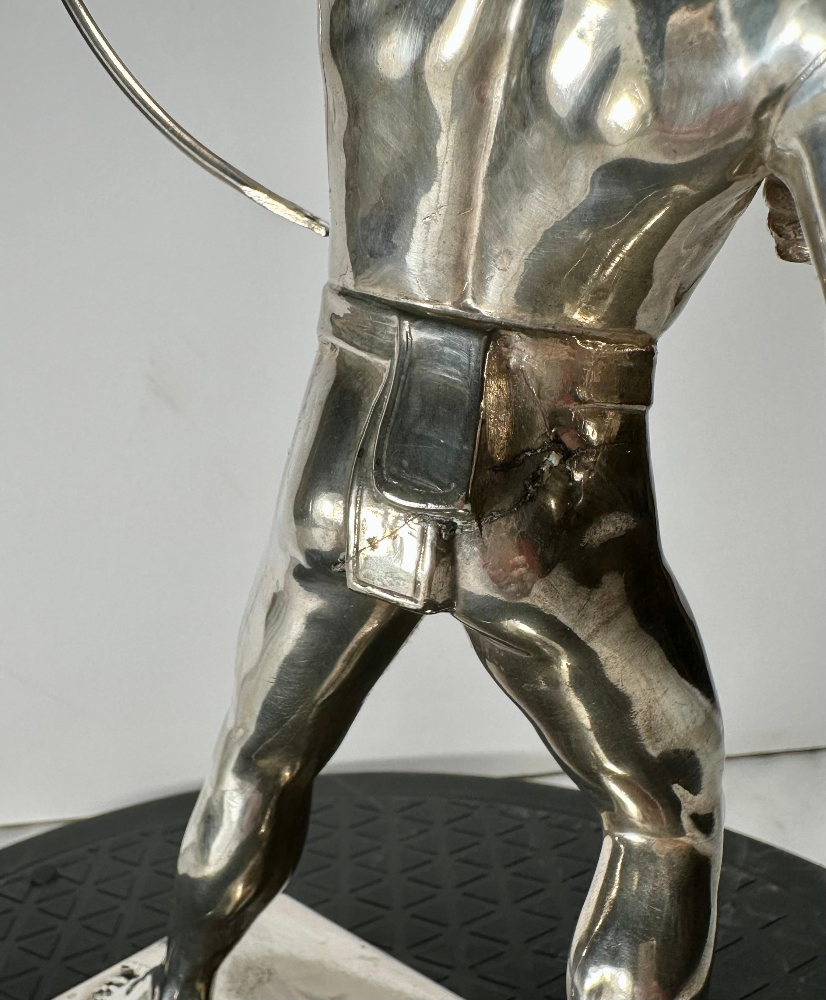 Art Deco Roman Archer Statue by Hermann Eichberg For Sale 7
