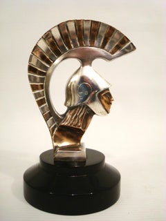 Art Deco Roman Warrior Car Mascot, Hood Ornament by Darel, ca. 1920s