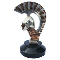 Art Deco Roman Warrior Car Mascot, Hood Ornament by Darel, ca. 1920s