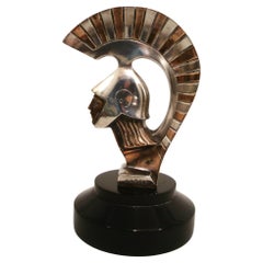 Art Deco Roman Warrior Car Mascot, Hood Ornament by Darel, ca. 1920s