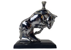 Art Deco Ronson Bull Table Striker Lighter With Lift Out Striker 1935